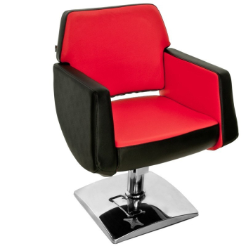 .GABBIANO FOTEL FRYZJERSKI Q-8810 CZARNO-CZERWONY .